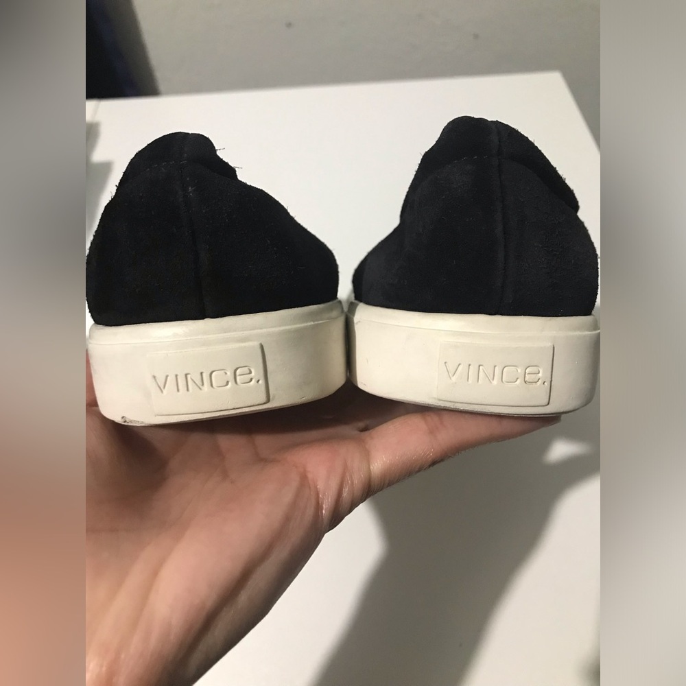 Vince. Sneaker Loafers Casual Shoes, Elastic Laces, Black/ White Size 9.5M - Picture 6 of 10